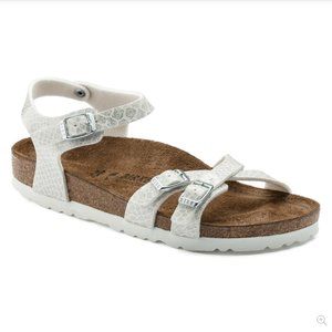 Birkenstock Snake-Print White Sandals (8)